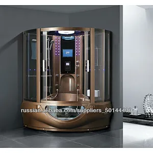 High-end Design Brown Color Sauna Bath Indoor Whirlpool Bathtub Steam Shower Room