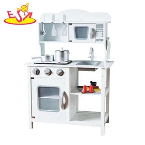 2019 Newly released electronic stove wooden toy kitchen set for kids W10C045