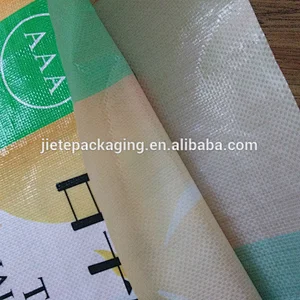 Customized design printing 25kg pp woven jasmine rice packing bag