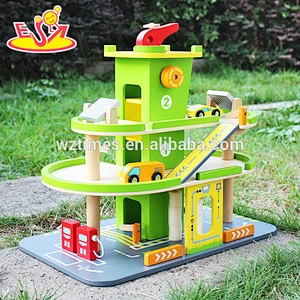 2018 wholesale baby wooden parking lot set toy new design kids wooden parking lot set toy wooden parking lot set toy W04B036