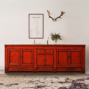 Antique wooden tv cabinet