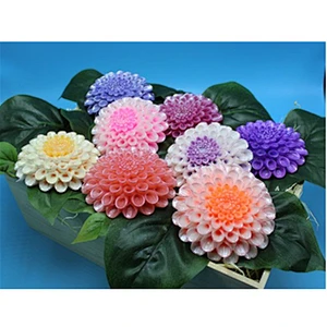 PRZY flowers soap molds Dahlia fondant cake mold silicone Aroma stone molds Handmade candle moulds