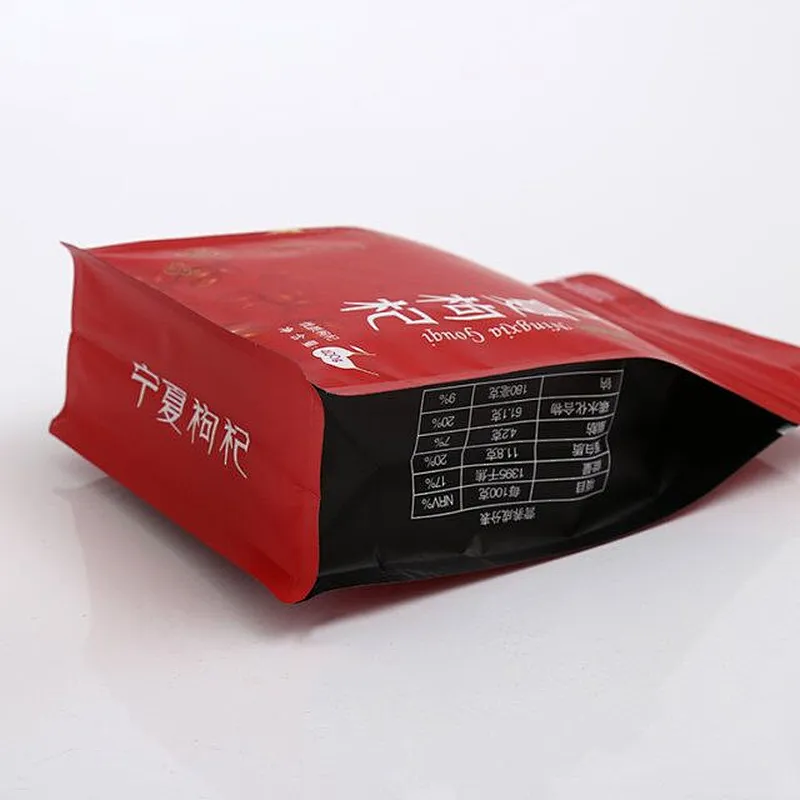 Red stereo packaging bag for Chinese wolfberry dates