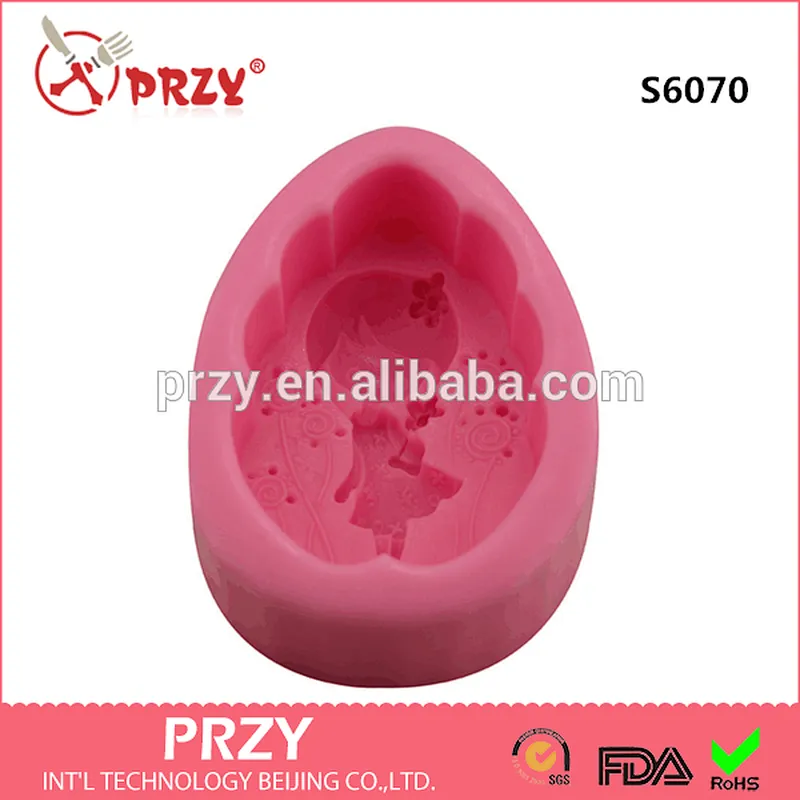 Girl shape silicone soap mold/DIY silicone mold/Decorative soap mold