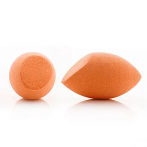 Popular product PU material olive bevel makeup sponge with latex-free
