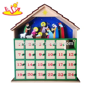 2018 wholesale baby wooden calendar christmas decoration wooden calendar funny wooden calendar W02A175