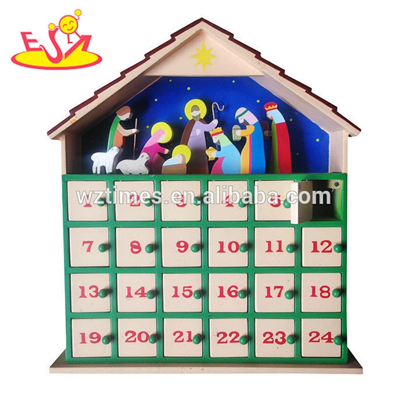 2018 wholesale baby wooden calendar christmas decoration wooden calendar funny wooden calendar W02A175
