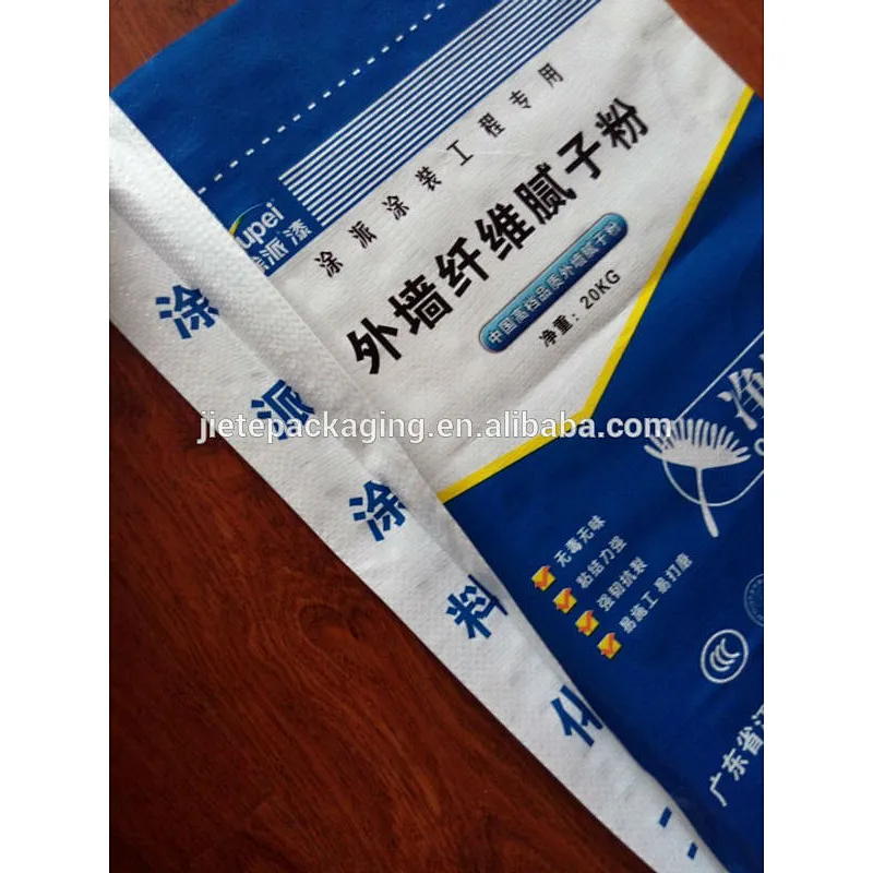 Construction use 25kg bopp laminated pp cement bag for dry mix mortar