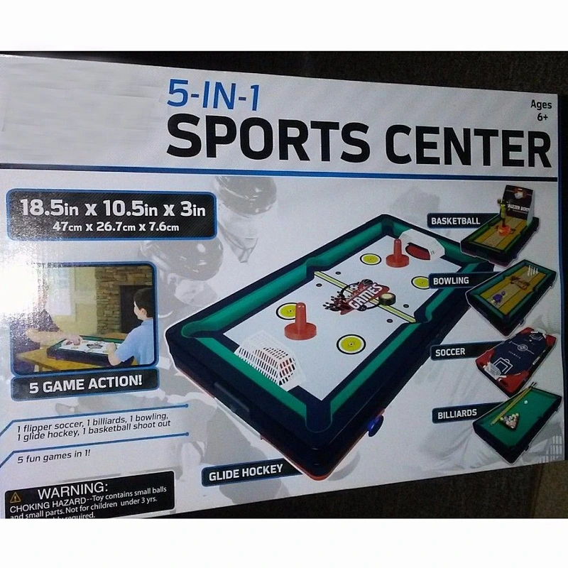 DELUXE TABLE GAME SET 5 IN 1 FOOTBALL TENNIS BACKGAMMON CHESS POOL SNOOKER TOY