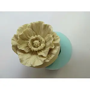 HC0020 3d Poppy flower soap mold handmade silicone candle mold przy
