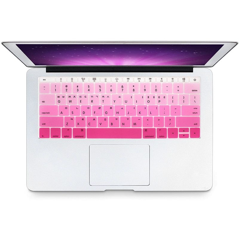 Custom Ombre Color silicone keyboard protector korean keyboard cover For macbook air laptop for Mac 12 new pro 13 A1708