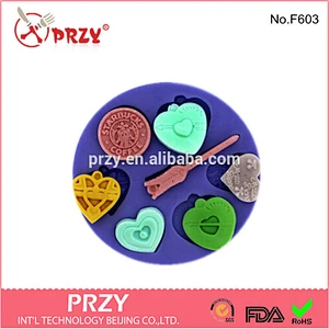 Supply 2016 new design hearts set handmade Fondant Silicone Molds