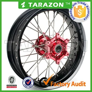 Motorcycle 17 inch CNC aluminum supermoto spoke wheels suit for Honda