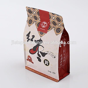 standing up PE aluminum foil composite zip lock food bag, pouch