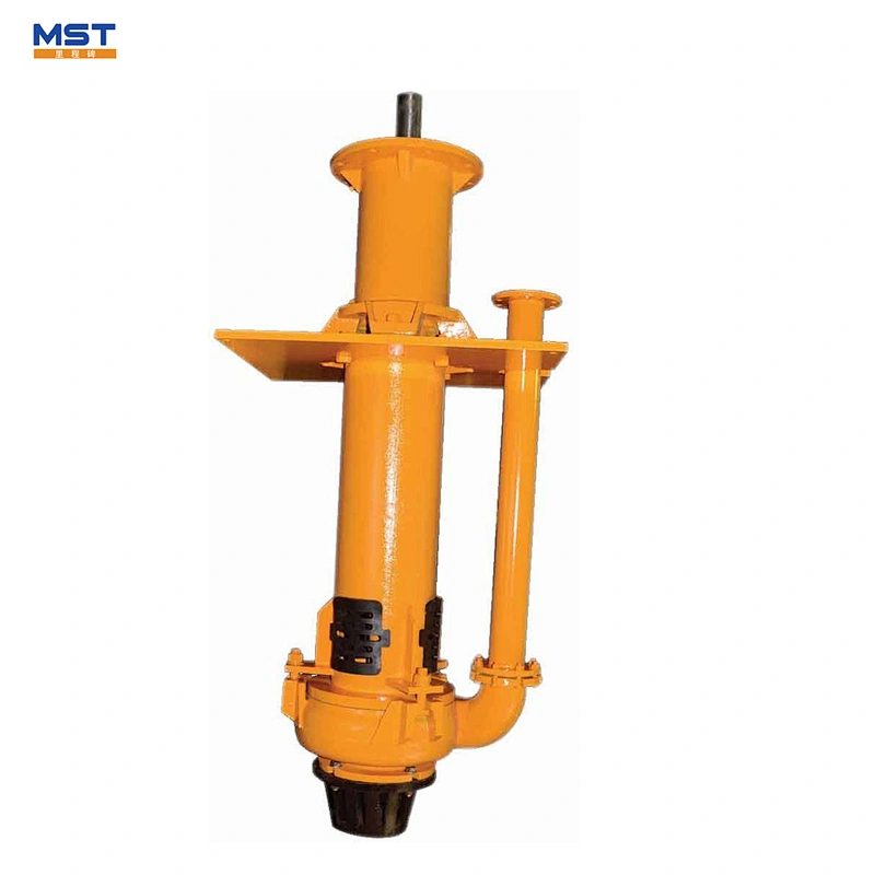 Rubber liner centrifugal vertical slurry sump pump