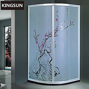 K-7820 2017 China Factory Bathroom Shower Pods Printing Glass Shower Cabins