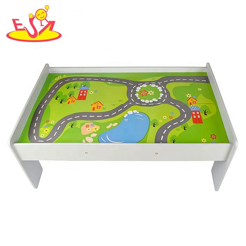 New design children wooden train track table W04C178B
