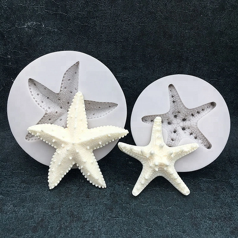 Starfish Fondant Silicone Mold for Cake Decoration DIY Soap Molds starfish Aroma Stone Mould