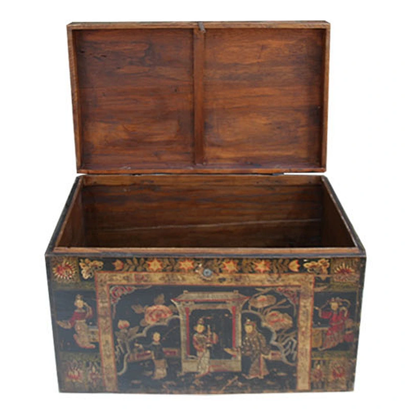 2016 chinese antique furniture Beijing & reproduction painted trunk box