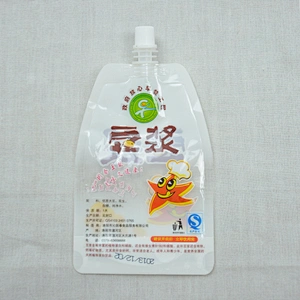 PE stand up abnormality nozzle plastic food bag for snack packaging