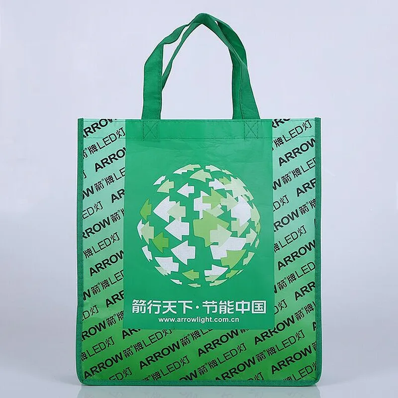Green portable shopping bag non-woven wholesale