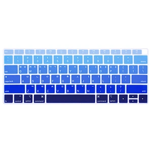US Keyboard korean Waterproof Rainbow Silicone Laptop Keyboard Cover keyboard protector For MacBook Air 13