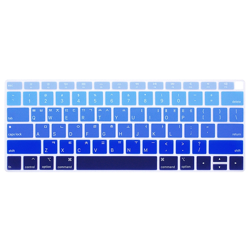 US Keyboard korean Waterproof Rainbow Silicone Laptop Keyboard Cover keyboard protector For MacBook Air 13