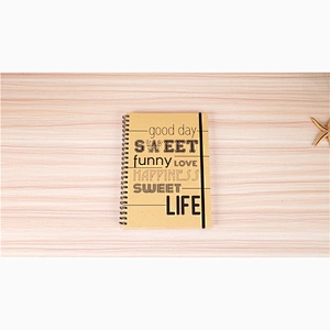 China Suppliers craft paper cover diary books A4 Coil Spiral notebook hand book