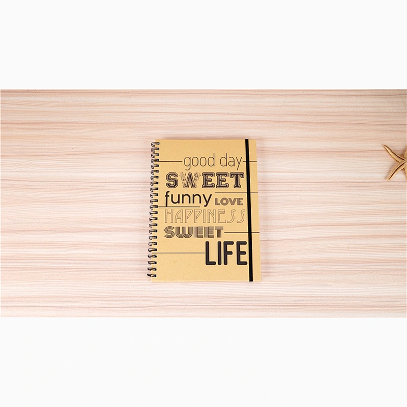 China Suppliers craft paper cover diary books A4 Coil Spiral notebook hand book