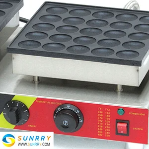 Commercial electric double plate poffertjes grill machine for 25+25 pcs mini poffertjes(SUNRRY SY-WM47B)