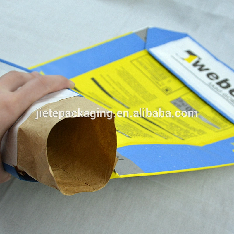 High quality 50kg 20kg polypropylene woven, kraft paper valve bag packing cement, glue, mortar