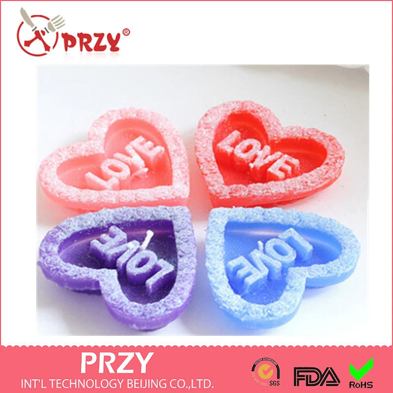 LOVE candle mould romantic heart
