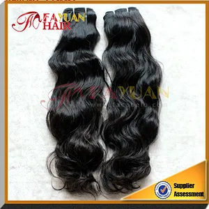 Fayuan 5A unprocessed natural color double weft 100% human hair