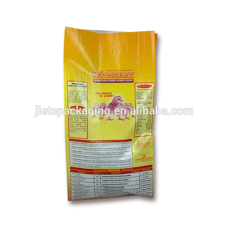 25kg plastic feed packaging bags, poultry feed bags, pp woven cattle feed bags