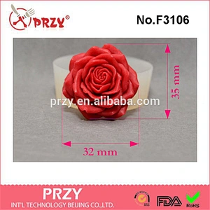 F3106 PRZY Rose Flower - Silicone mold silicone mold sugarcraft fimo polymer clay resin wax mould