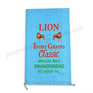 Wholesale customized bopp laminated virgin pp woven bag for rice 5kg