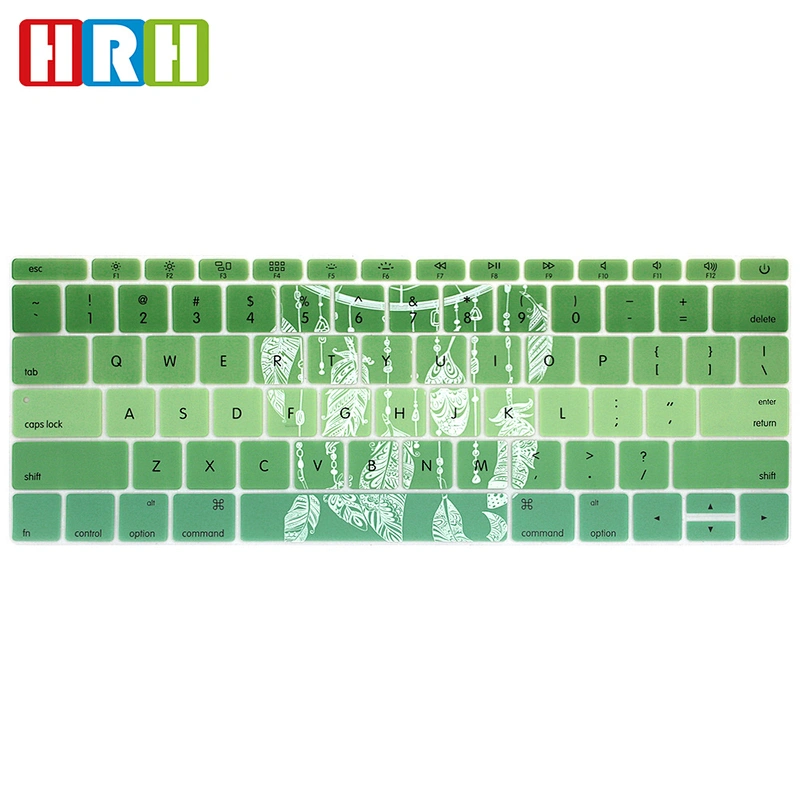 Customized Dreamcatcher Printing custom silicone keyboard cover English keyboard skin for mac book skins 12 A1534 A1708