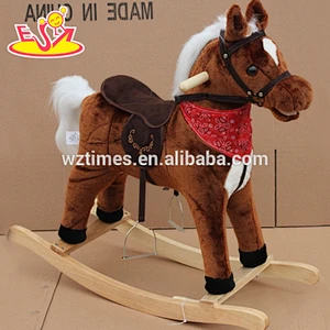 wholesale kids wooden baby rocking horse hottest children wooden baby rocking horse W16D079