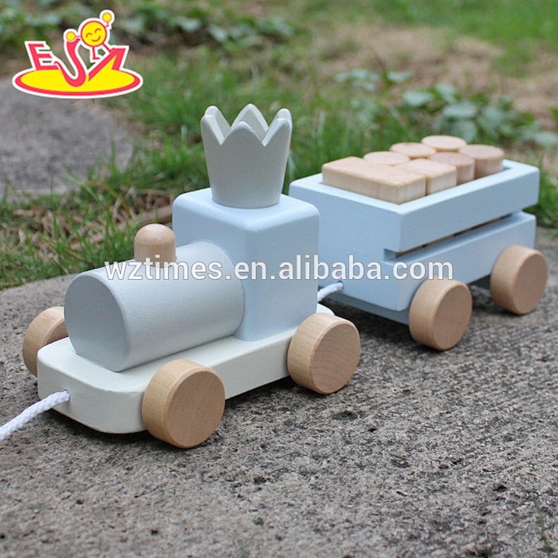 2018 wholesale wooden pull toys for toddlers funny train wooden pull toys for toddlers best pull toys for toddlers W05C075
