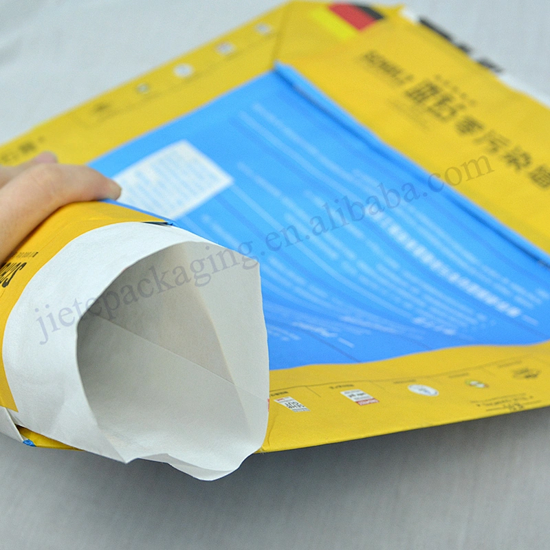 Block bottom stand up multi-layer kraft paper 20kg cement bag for gypsum powder