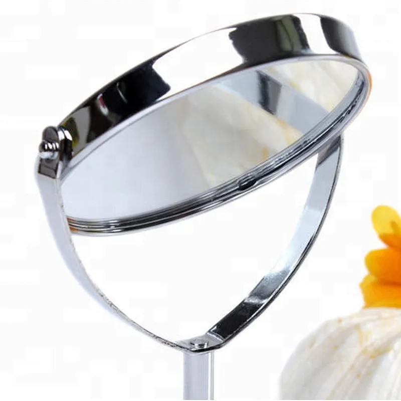 2018 Professional Cosmetic Mirror Double Sided 3X Magnifying Oval Free Standing Small Makeup Mirror