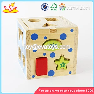 wholesale cheap children wooden educational toys funny shape blocks kids wooden educational toys W12D067