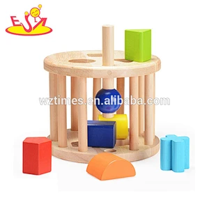 Buntes Puzzlespiel des Großhandels und hölzernes Multifunktionsspielzeug der Blöcke für Unterhaltung W12D092 des Babys
