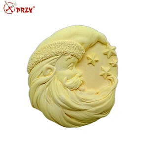 Santa Man in the Moon silicone soap mold 2d silicone mold for soap DIY silicone mould