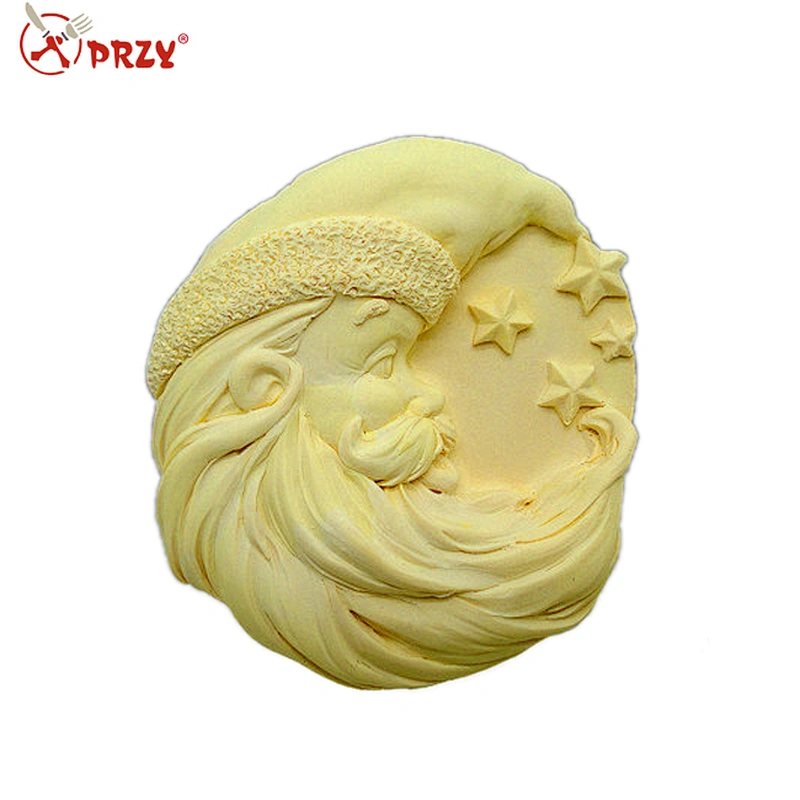 Santa Man in the Moon silicone soap mold 2d silicone mold for soap DIY silicone mould