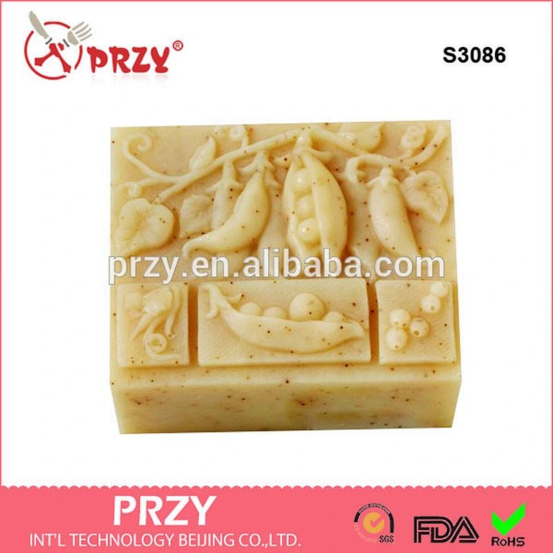 S3086 Wholesale Custom Sweet Pea Silicone Soap Mold