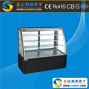 High quality vertical cold cake display showcase and showcase for cake