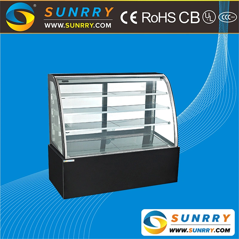 High quality vertical cold cake display showcase and showcase for cake