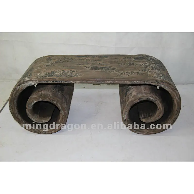 chinese antique furniture pine wood black shanxi scroll table