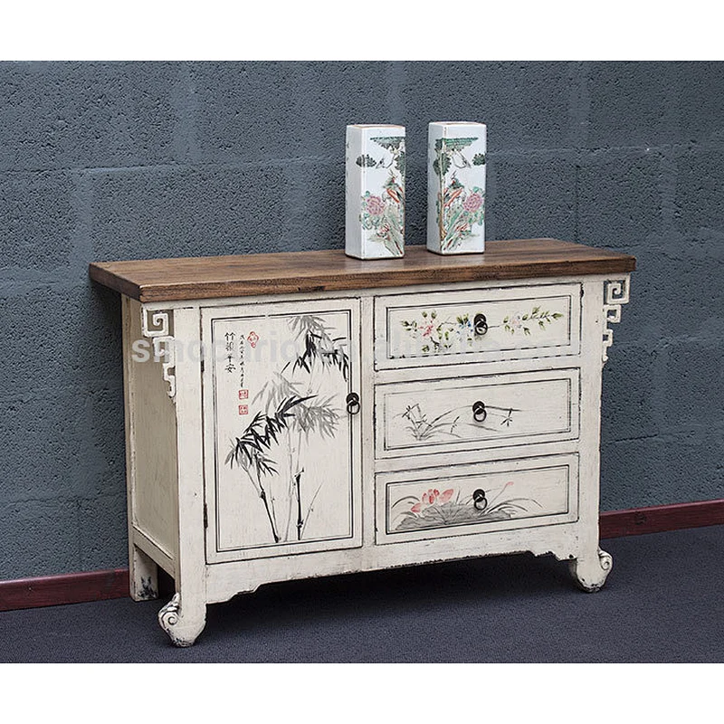 2017 wholesale furniture China living room set painted cabinet